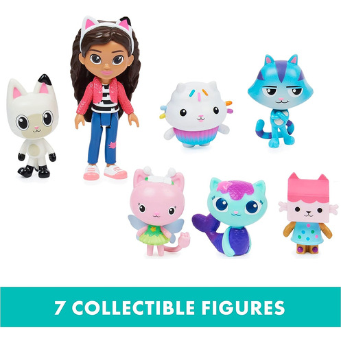 Gabbys Dollhouse Deluxe Set De Regalo Con 7 Figuras De Ju...