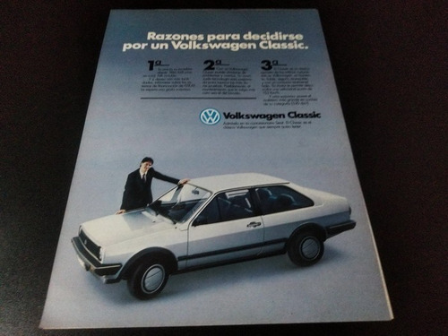 (pa625) Publicidad Clipping Volkswagen Classic * 1987