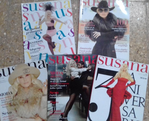 Lote De 5 Revistas De Susana Gimenez Moda Femenina Mujer