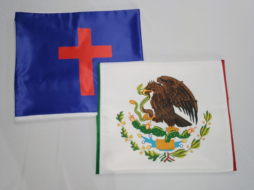 Par De Banderas, Mexico Y Cristiana 90 X 158 Mt 