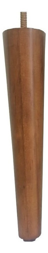 Kit 2 Pé Palito 30cm Amêndoa Puff Sofá Mesa Banco Recamier Cor Amêndoa Marrom Claro