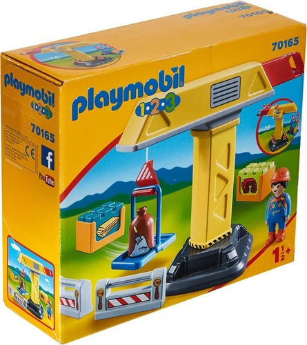 Bloques Para Armar Playmobil 1 2 3 Grúa 6 Piezas Edad 1.5+ 10