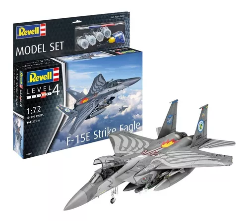 Set de maquetas Kit Revell F-15e Strike Eagle 1/72 Completo 63841