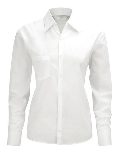 Camisa Blanca Manga Larga Para Dama Formal Talla L