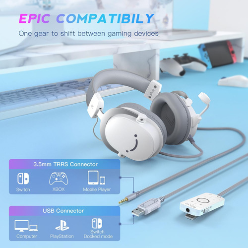 Auriculares Usb Para Juegos Fifine Para Pc Con Conector De A