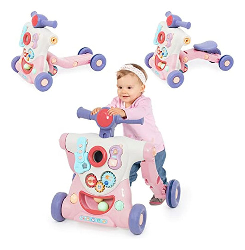 Baby Sit-to-stand Learning Walker, 3 En 1 Baby Walker Para N