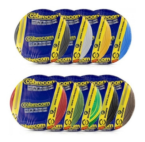 Imagem 2 de 6 de Cabo Flexível 2,5mm 70g 750v (cores) Rolo Com 100m Cobrecom
