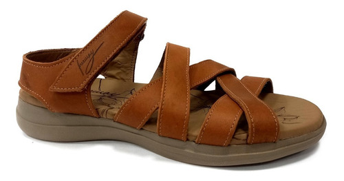 Sandalias Mujer Cuero Freeway Casual Abrojos Helena 