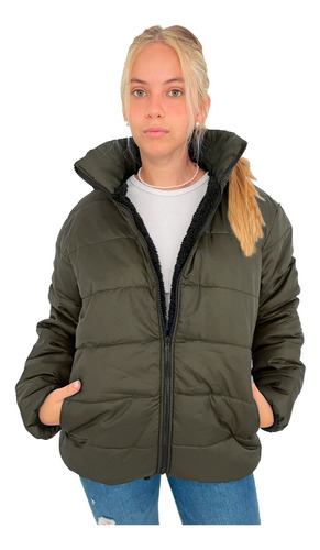 Customs Ba Camperas Mujer Parka Corderito Campera Invierno E