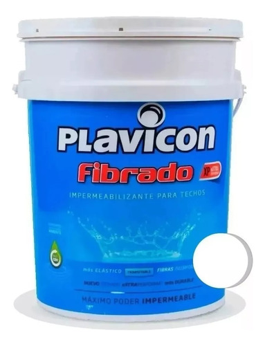 Plavicon Fibrado Impermeabilizante Techos 20kg Color Blanco