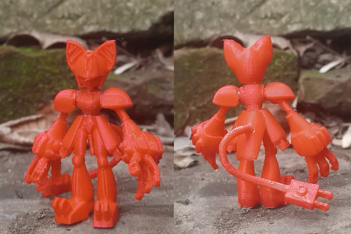 Combo 2 Medabots Figuras Peppercat Cyandog Totalizer Iman