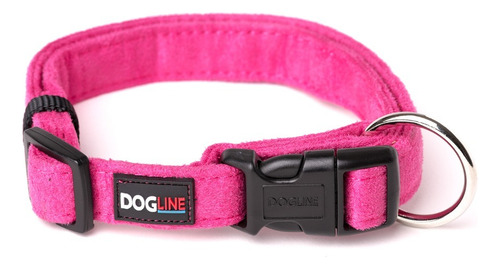 Collar Perro Microfibra Dogline Mediano Rosa 1.90 X 53 Cm Liso Tamaño del collar M
