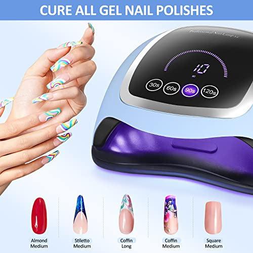 Lámpara De Uñas Led Uv Winjoy, Luz Uv Rápida De 168 W Par