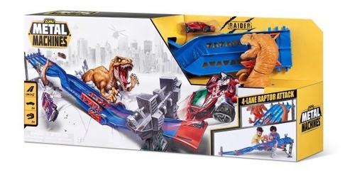 Metal Machines Pista 4 Carriles Road Rampage Serie 1 6740 Color Dino
