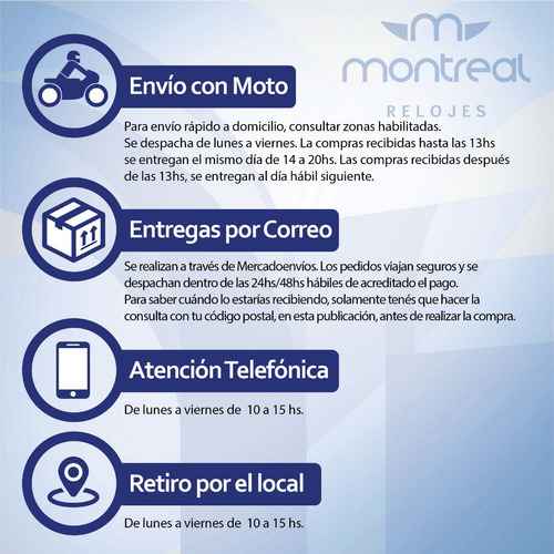 Reloj Montreal Mujer Ml759 Malla Acero Envío Gratis