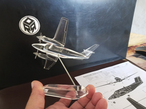 Aviao King Air F-90 Esc:1/95 (12,5 Cm) Miniatura Presente