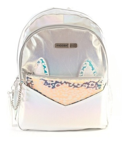 Imagen 3 de 6 de Mochila Con Cartera Tornasolada Espalda 16 PuLG 91391 Edu
