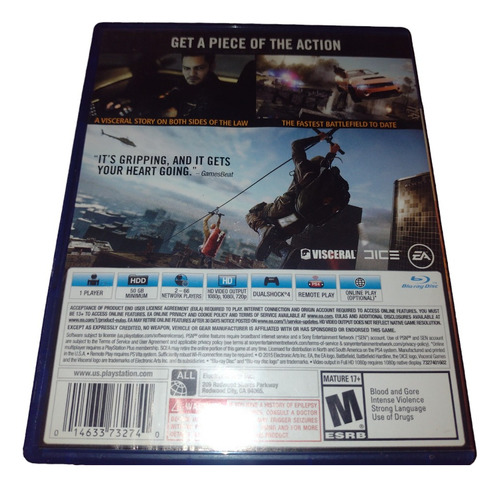 Battlefield Hardline - Ps4 (Reacondicionado)