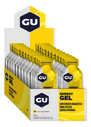 Gu Energy Gel Sabor Limão Limonada Repositor Energético Atletas ( 1 Sachê )