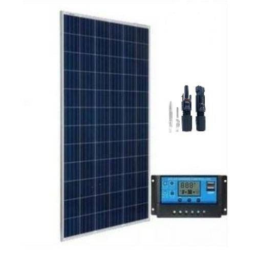Imagem 1 de 4 de Kit Painel Placa Controlador Solar Fotovoltaica  150w Watts