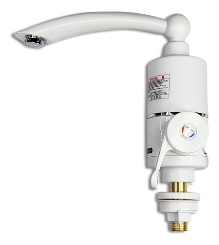 Canilla Electrica Calentador Agua Fria/caliente 3000w Full Acabado Blanco Color Blanco