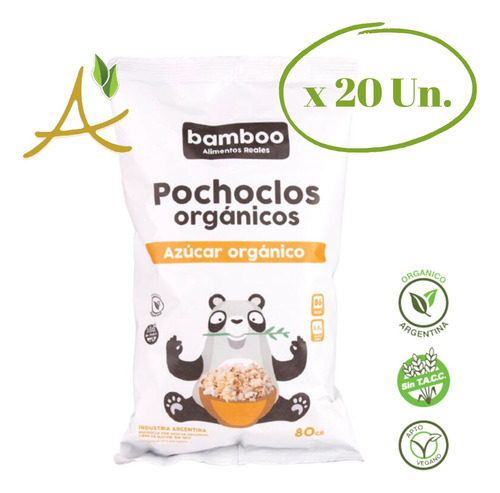 Pochoclos Organicos Azucar Organico Pack X 80g - Bamboo