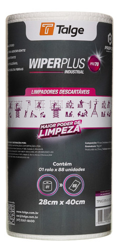 Wiperplus Pano Limpador Descartável Pro70 Com 88un Talge