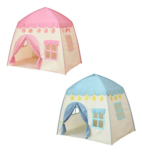 Carpa Castillo Original Rosada O Azul Para Niños Y Niñas