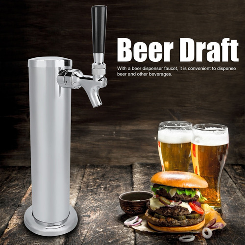Torre Cerveza Acero Inoxidable Con Dispensador Un Solo Grifo