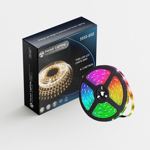 Tira Luces Led 5050 Rgb Completo Controlador Control Fuente