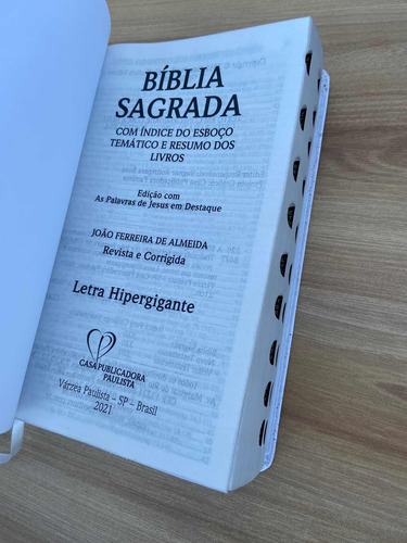 Bíblia Sagrada Leão Prateado Com Harpa E Índice
