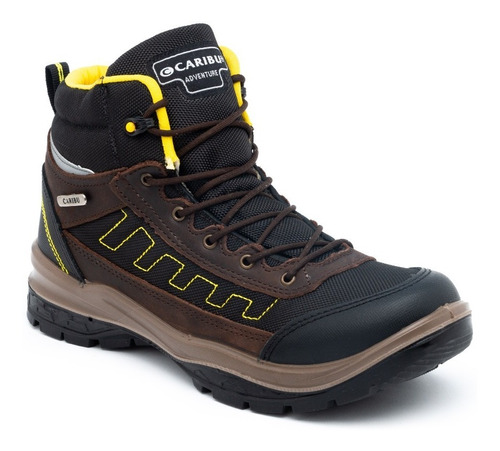 Bota Para Hombre Caribu 346 Color Cafe Trabajo Hike