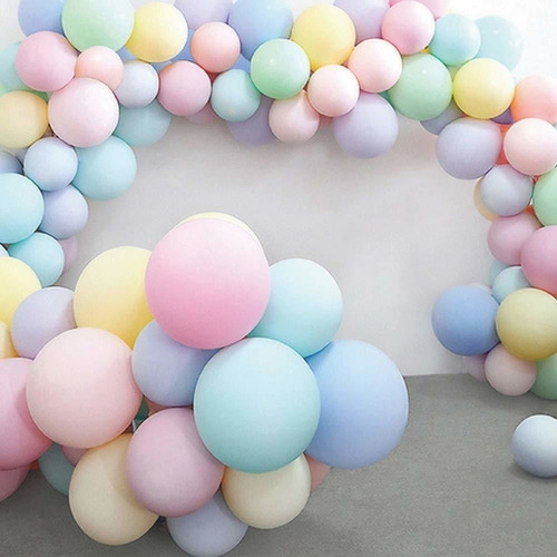 Imagen 4 de 4 de Globos Colores Pasteles X 50 U - Universo Mágico