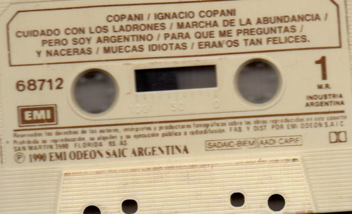 Cassette Ignacio Copani Copani Estándar
