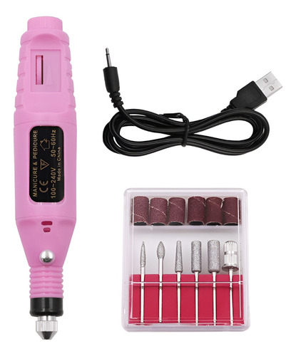 Taladro Eléctrico Para Uñas Amoladora 12v Juego De Puntas.