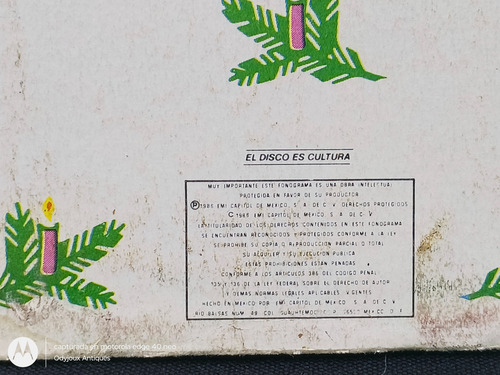Disco Vinilo Eterna Navidad Ven A Cantar Pandora Yuri 1986 Edición Limitada (Usado)
