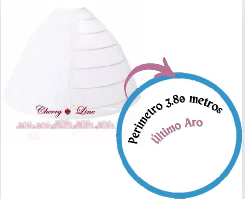 Enagua De 6 Aros En Friselina