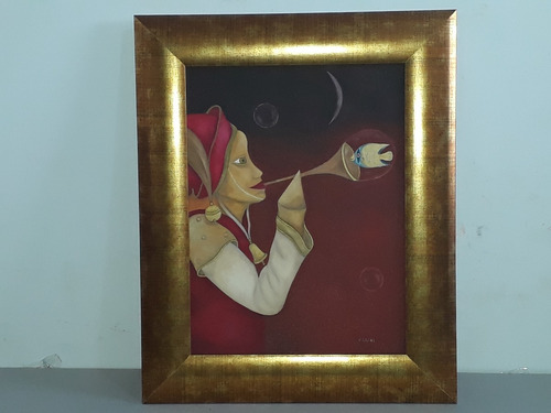 1890- Zebini. Ose 42x52cm Com Moldura. Felicidade Plena. (Usado)