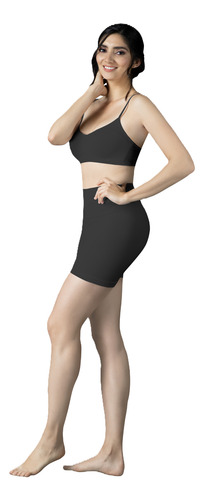 Licra Tipo Short Para Dama Catherine Gris Oscuro Unitalla