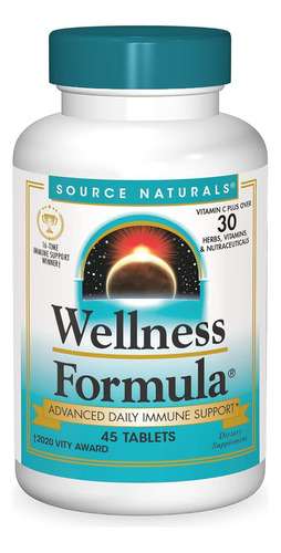 Source Naturals Wellness Formula Vitamina C 45 Tabs Sabor Sin Sabor