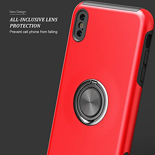 Funda Para iPhone XS Max 6.5 Pulgada Rojo Hybrid-022