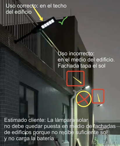 Imagen 7 de 8 de Lámpara Solar De Alumbrado Público 100w. Éxito Corp.
