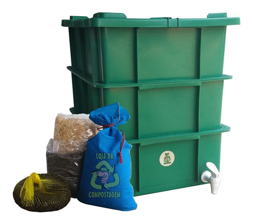 Compostagem - Kit Completo - Recicle Lixo Orgânico - Húmus