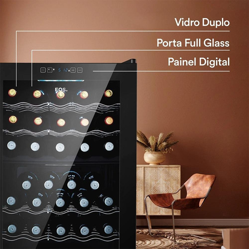 Adega Climatizada Dual Zone Eos Eac33d 33 Garrafas 220v