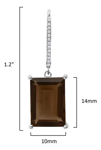 Aretes Colgantes De Piedras Preciosas De Corte Esmeralda Par