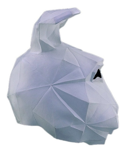 Imagen 5 de 5 de Máscara De Látex Low Poly Bunny Conejo Low Poly