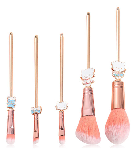 Set De Brochas De Maquillaje Wechip Cute Cat Style Con Bolsa