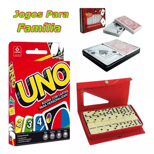 Leve AGORA 2 Super Jogos 1 UNO e 1 Domino Para Jogar c/ Toda Familia