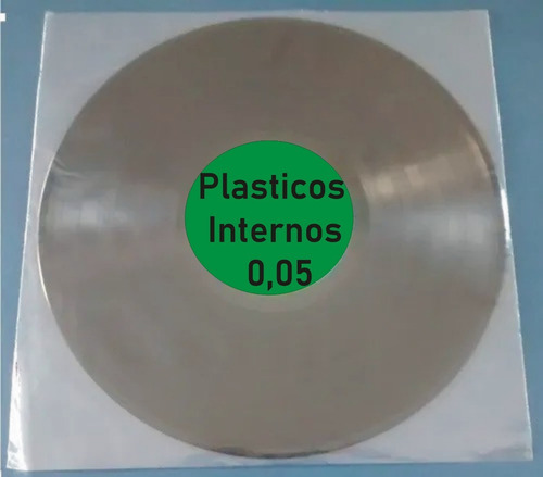 100 Capas Plástico Interno Lp Disco Vinil 32x32x0,06 - Fino