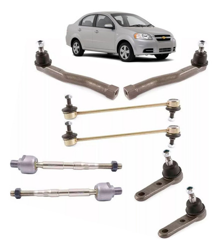 Kit Axial+bieleta+terminales+rotulas Chevrolet Aveo (todos)